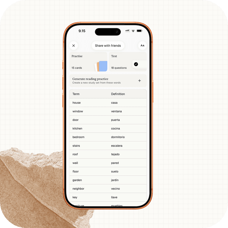Learn the words first